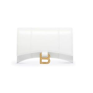 Balenciaga WOMEN'S HOURGLASS WALLET ON CHAIN BOX IN WHITE